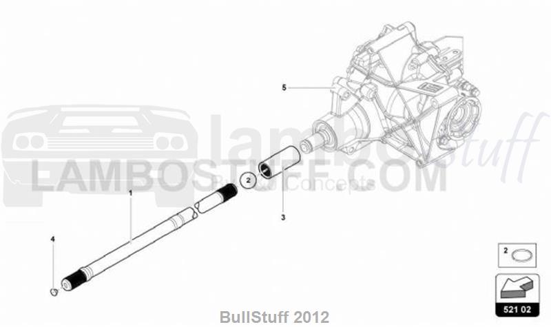 2016 Lamborghini AVENTADOR SV LP750-4 COUPE EUROPE CARDAN SHAFT (521.02.00)